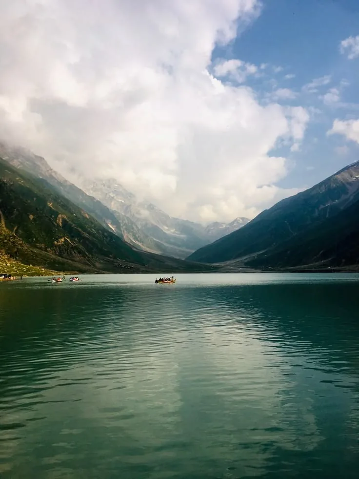 Saif-ul-Malook Lake beneath the surrounding peaks