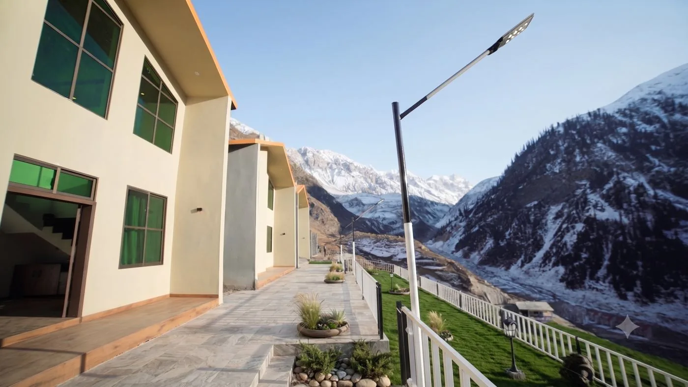 2 Bed Cottage, cottages with terraces facing the snow-capped valley